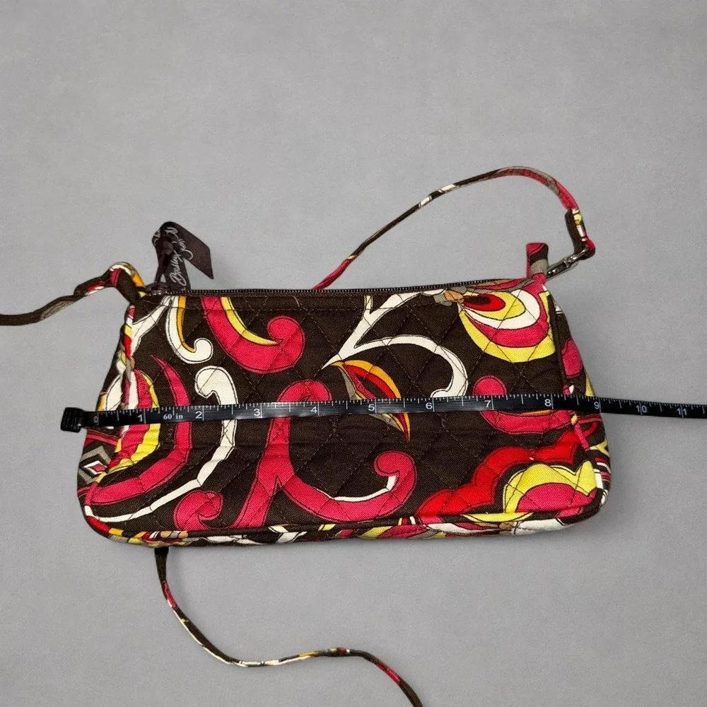 Vera Bradley Puccini Quilted Shoulder Bag Retired Brown Pink Yellow Y2K Purse